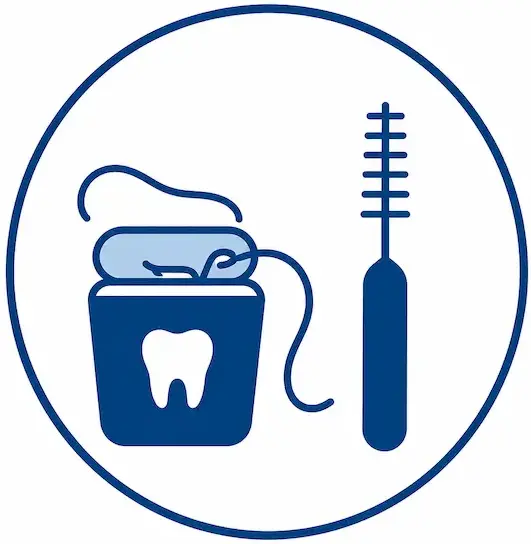 Icon Reinigung der Zahnzwischenräume